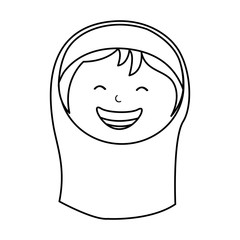 virgin mary manger character vector illustration design