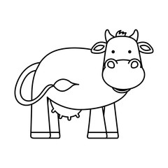 cute ox manger character vector illustration design