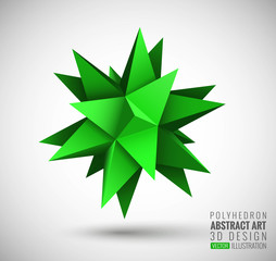 Obraz premium Abstract explosion. Vector polyhedron.