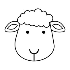 cute sheep manger character vector illustration design