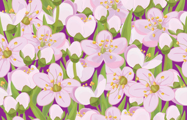 Vector  floral seamless pattern.