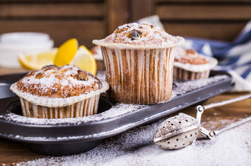 Muffins with raisins