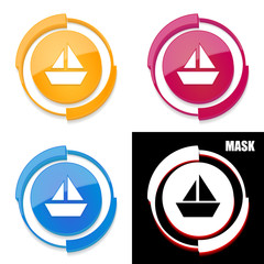  okrągła ikona 3D z blaskiem zestaw  © vempireart