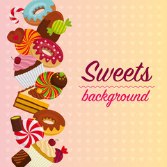 Abstract background with sweets. 