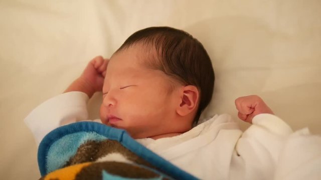 Sleeping japanese baby