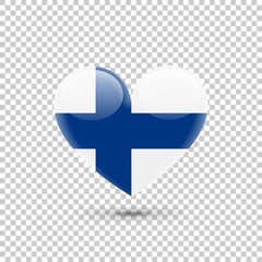 Danish Flag Heart Icon