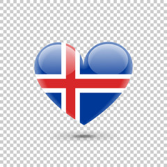 Icelandic Flag Heart Icon