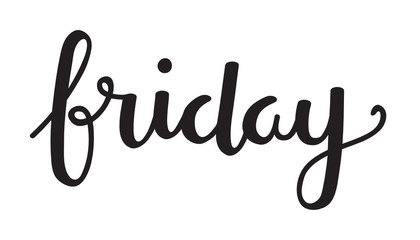 FRIDAY Hand Lettering Icon