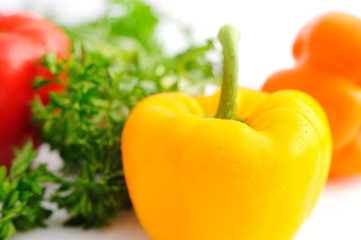  Fresh sweet pepper isolated