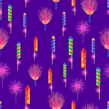 Bengal Fires, Colorful Rockets, Sparkler Fireworks