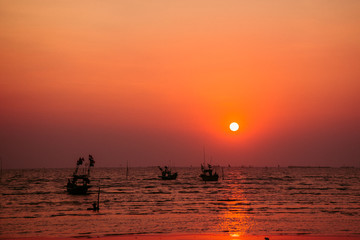 sunset sky on the beach