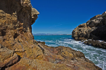 Fototapeta na wymiar beautyful nature rocks at mallorca