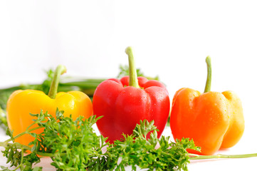  Fresh sweet pepper isolated