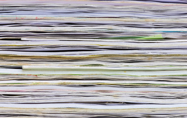 close-up of old colorful notebook spine