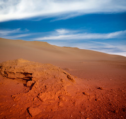 Sunset over the Sahara Desert