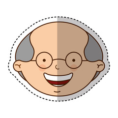 cute grandfather character icon vector illustration design