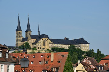 Fototapeta premium View in the historical town of Bamberg, Bavaria, region Upper Franconia, Germany