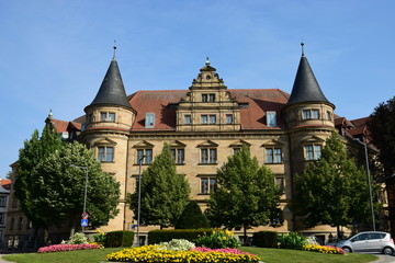 View in the historical town of Bamberg, Bavaria, region Upper Franconia, Germany