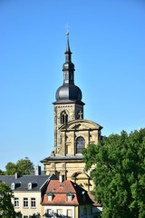 View in the historical town of Bamberg, Bavaria, region Upper Franconia, Germany