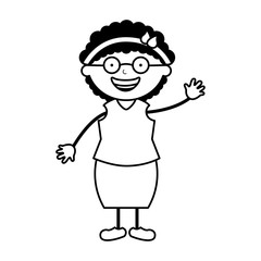 cute grandmother character icon vector illustration design