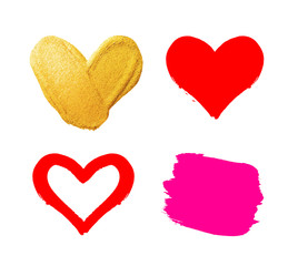 Valentines day hand drawn design elements.