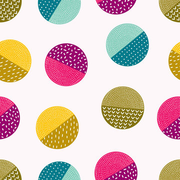 Geometric polka dot. Cute polka dot.  Seamless pattern can be used for wallpaper, pattern fills, web page background, surface textures.