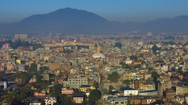 Dense populated city Kathmandu