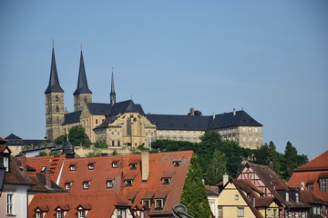 Obraz premium View in the historical town of Bamberg, Bavaria, region Upper Franconia, Germany