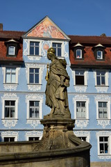 Fototapeta premium Bamberg, Germany - baroque statue of Holy KUNIGUNDE in the historical town of Bamberg, Bavaria, region Upper Franconia, Germany