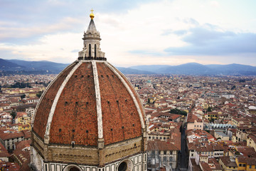 Fototapeta na wymiar Cattedrale di Santa Maria del Fiore, Firenze (veduta dal campanile)