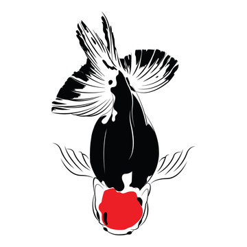 recommend clip art: goldfish carp black silhouette vector isolated.