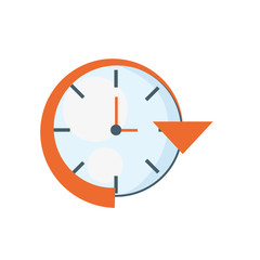 clock time delivery strategy vector illustration eps 10