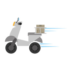 delivery motorcycle box fast vector illustration eps 10