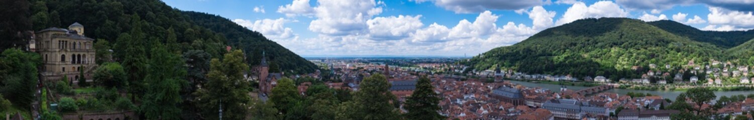 Fototapeta na wymiar Panorama von Heidelberg