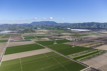 Camarillo California Farm Fields Aerial