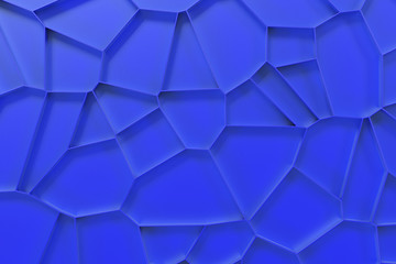 Abstract colored 3d voronoi grate on colored background