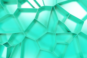 Fototapety  Abstract colored 3d voronoi grate on colored background