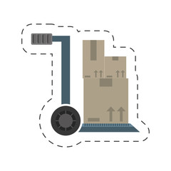 handcart box delivery element vector illustration eps 10