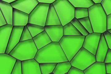 Abstract black 3d voronoi grate on colored background