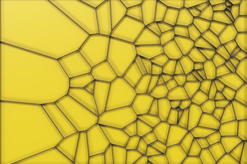 Abstract black 3d voronoi grate on colored background