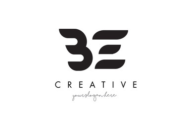 BE Letter Logo Design with Creative Modern Trendy Typography.