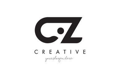 CZ Letter Logo Design with Creative Modern Trendy Typography.