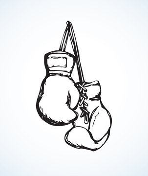 Boxing gloves. Vector drawing Stock Vector | Adobe Stock