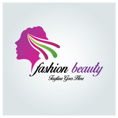 Fashion beauty logo design template. Vector illustration