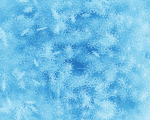 snowflake blue background 3d render