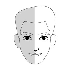 face of handsome happy man icon image vector illustration design 