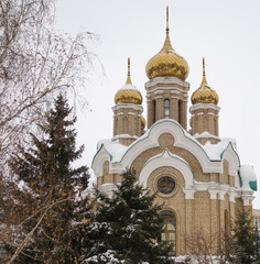 Omsk, Russia - February 21, 2017: Church of St. John the Baptist
