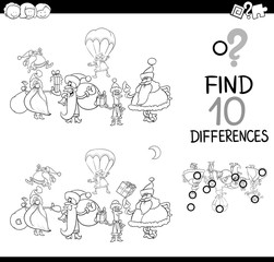 xmas difference game for coloring