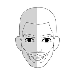 face of handsome happy man icon image vector illustration design 