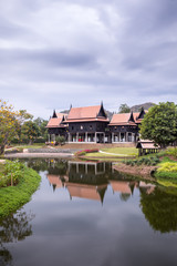 Fototapeta na wymiar Thai traditional houses style in Thailand